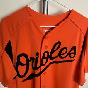 Orange Baltimore Orioles baseball jersey (away) - Large - Majestic, MLB, Y2K